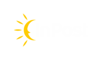 Logo InPost z żółtym słońcem
